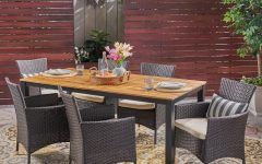 7-piece Patio Dining Sets with Cushions