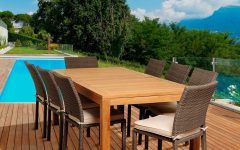 15 Inspirations 9-piece Teak Outdoor Square Dining Sets
