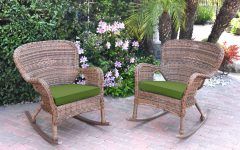 15 Best Collection of Green Rattan Outdoor Rocking Chair Sets